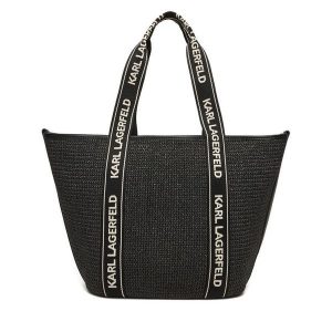 Torebka KARL LAGERFELD. Czarne shopper bag KARL LAGERFELD, bez wzorów, bez dodatków. Za 779,99 zł.