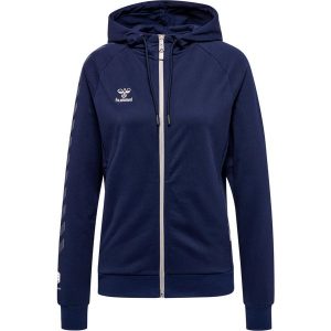 Damska bawełniana bluza z kapturem zapinana na zamek Hummel Move Grid. Niebieskie bluzy Hummel, xs, bez wzorów, z bawełny, z kapturem. W wyprzedaży za 266,50 zł.