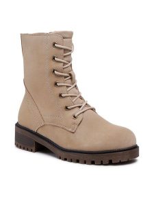 Clara Barson Trapery WS5600-09 Beżowy. Brązowe buty zimowe Clara Barson, ze skóry, bez obcasa, bez zapięcia. Za 119,99 zł.