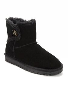 Gooce Skórzane botki zimowe "Gabriela" w kolorze czarnym rozmiar: 38. Czarne botki Gooce, na zimę, z aplikacjami, ze skóry, bez obcasa, bez zapięcia. Za 255,45 zł.