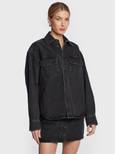 Samsøe Samsøe Kurtka jeansowa Ellen F22400111 Czarny Regular Fit. Czarne kurtki Samsøe & Samsøe, xl, bez wzorów, z bawełny, bez kaptura. Za 559,99 zł.