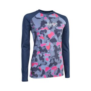 Koszulka surfingowa damska ION Lizz LS capsule pink. Czerwone bluzki ION, m, bez wzorów, z lycry, sportowe, bez kołnierzyka, bez ramiączek. Za 139,99 zł.