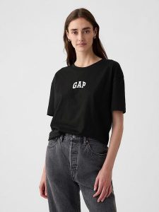 GAP Koszulka w kolorze czarnym rozmiar: XS. Czarne bluzki GAP, xs, bez wzorów, z bawełny, bez kołnierzyka, bez ramiączek. Za 52,67 zł.