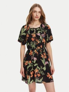 Roxy Sukienka letnia ERJWD03869 Czarny Regular Fit. Czarne kombinezony Roxy, na lato, l, bez wzorów, z wiskozy, bez kołnierzyka, bez ramiączek. Za 169,99 zł.
