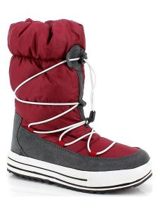 Kimberfeel Kozaki zimowe "Many" w kolorze czerwono-szarym rozmiar: 38. Czerwone kozaki Kimberfeel, na zimę, bez wzorów, z materiału, bez obcasa, bez zapięcia. Za 216,27 zł.