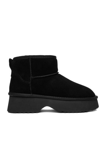 Badura Śniegowce EO-ANIKA-TS6302-01 Czarny. Czarne buty zimowe Badura, ze skóry, bez obcasa, bez zapięcia. Za 279,99 zł.