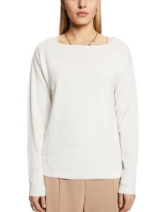 ESPRIT Sweter w kolorze kremowym rozmiar: L. Brązowe swetry oversize ESPRIT, l, bez wzorów, bez ramiączek. Za 92,21 zł.