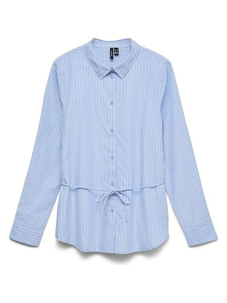 Vero Moda Koszula w kolorze błękitnym rozmiar: XL. Niebieskie koszule Vero Moda, xl, bez wzorów, z bawełny, bez kołnierzyka, bez ramiączek. Za 129,95 zł.