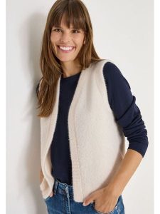 Cecil Kamizelka w kolorze kremowym rozmiar: XL. Brązowe kamizelki Cecil, xl, bez wzorów, bez kołnierzyka, bez ramiączek, bez kaptura. Za 147,91 zł.