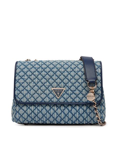 Guess Torebka Giully II HWDD96 73200 Niebieski. Niebieskie torebki klasyczne Guess, z aplikacjami, z materiału, bez dodatków. Za 584,99 zł.