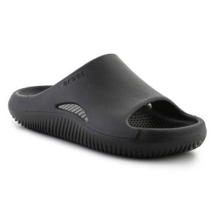 Klapki Crocs Mellow Recovery Slide U 208392-001 czarne czarne. Czarne klapki bez wzorów, bez obcasa. Za 345,55 zł.