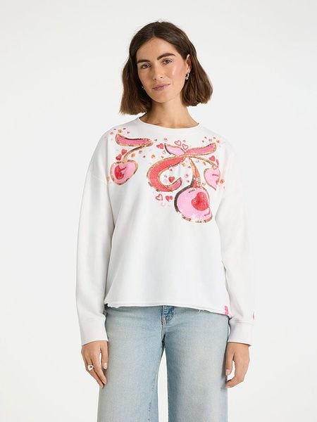 LIEBLINGSSTÜCK Bluza "Glam" w kolorze biało-jasnoróżowym rozmiar: XS. Białe bluzy LIEBLINGSSTÜCK, xs, bez wzorów, bez kaptura. Za 249,76 zł.