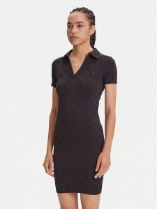 Guess Sukienka codzienna V5YK05 Z3OA0 Czarny Regular Fit. Czarne kombinezony Guess, na co dzień, l, z aplikacjami, z syntetyku, bez kołnierzyka, bez ramiączek, proste. Za 229,99 zł.
