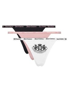 Juicy Couture Komplet 3 par stringów JCTTH225959 Kolorowy. Komplety bielizny Juicy Couture, bez wzorów, z syntetyku. Za 119,99 zł.