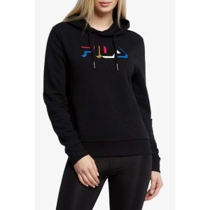 Damska bluza z kapturem Fila Bertiogo. Czarne bluzy Fila, xs, bez wzorów, z kapturem. Za 167,40 zł.