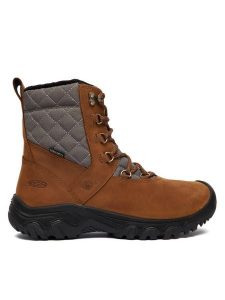 Keen Śniegowce Greta Boot II Wp 1031169 Brązowy. Brązowe buty zimowe Keen, z nubiku, bez obcasa, bez zapięcia. Za 799,99 zł.