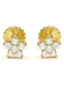 Luxenter Kolczyki-wkrętki z cyrkoniami rozmiar: onesize. Żółte kolczyki Luxenter, z cyrkonią, srebrne. Za 118,01 zł.