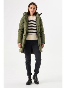 Garcia Parka w kolorze khaki rozmiar: L. Brązowe płaszcze Garcia, l, z aplikacjami, bez kaptura. Za 294,28 zł.