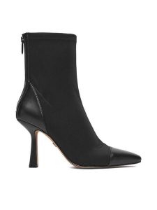 Nine West Botki CEO-NOURA-01 Czarny. Czarne botki Nine West, bez wzorów, z materiału, bez obcasa, na szpilce, bez zapięcia. Za 219,99 zł.
