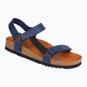 Sandały Scholl Heaven Ad Med. Niebieskie buty trekkingowe Scholl, bez wzorów, bez obcasa, bez zapięcia. Za 249,99 zł.