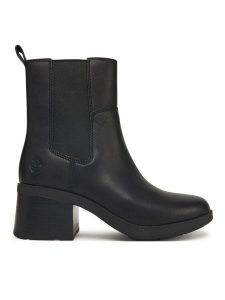 Timberland Botki Bellevaux TB0A424XW021 Czarny. Czarne botki Timberland, bez wzorów, ze skóry, bez obcasa, na słupku, bez zapięcia. Za 589,99 zł.