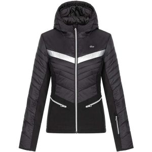 Damska kurtka narciarska Loap Oktie czarna. Czarne kurtki ZSPORT, bez wzorów, bez kaptura. Za 397,99 zł.