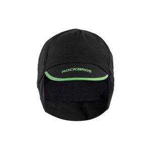 Czapka z daszkiem pod kask YPP001 ROCKBROS ocieplana czarna. Czarne czapki ROCKBROS, bez wzorów, z materiału. Za 29,99 zł.