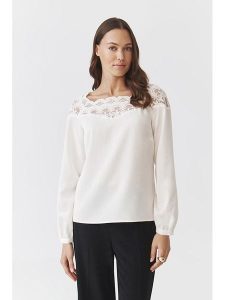 TATUUM Bluzka w kolorze kremowym rozmiar: 36. Brązowe bluzki Tatuum, bez wzorów, z koronki, bez kołnierzyka, bez ramiączek. Za 156,98 zł.