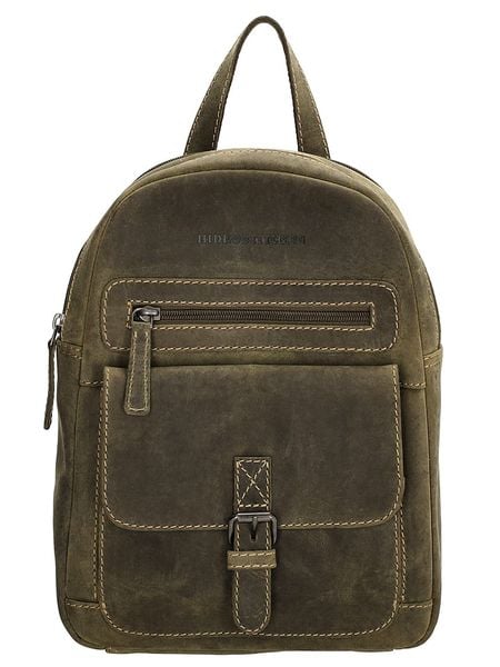 HIDE & STITCHES Skórzany plecak w kolorze khaki - 20,5 x 28,5 x 11 cm rozmiar: onesize. Brązowe plecaki HIDE & STITCHES. Za 231,13 zł.