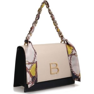 Lucky Bees Torebka w kolorze granatowo-beżowym - 23 x 16 x 9 cm rozmiar: onesize. Brązowe torebki klasyczne Lucky Bees, bez wzorów, z materiału, przez ramię, bez dodatków. Za 165,31 zł.