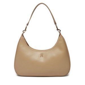 Torebka Tommy Hilfiger. Brązowe torebki klasyczne TOMMY HILFIGER, bez wzorów, bez dodatków. Za 579,99 zł.