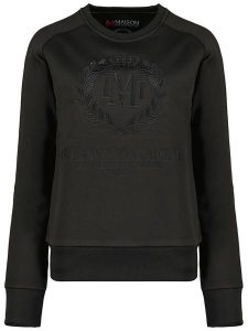 Maison Montaigne Bluza "Fimosai" w kolorze czarnym rozmiar: XL. Czarne bluzy Maison Montaigne, xl, bez wzorów, bez kaptura. Za 96,60 zł.
