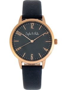 Sophie & Freda Zegarek kwarcowy "Vancouver" w kolorze różowozłoto-czarnym rozmiar: onesize. Czarne, analogowe zegarki Sophie & Freda. Za 173,99 zł.