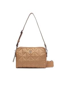 Calvin Klein Torebka Emblem Aop Jacquard Bucket LV04F3648G Beżowy. Brązowe listonoszki Calvin Klein, bez wzorów, z materiału, bez dodatków. Za 409,99 zł.