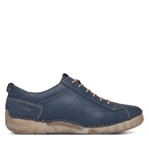 Półbuty Josef Seibel. Szare półbuty Josef Seibel, bez wzorów, bez obcasa, na płaskiej podeszwie, bez zapięcia. Za 389,99 zł.