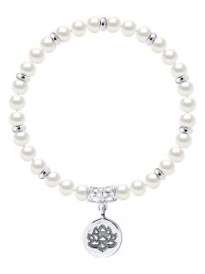 Pearline Bransoletka z perłami z zawieszką rozmiar: onesize. Białe bransoletki Pearline, z perłą, srebrne. Za 296,56 zł.