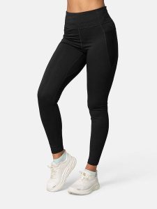 KARI TRAA Legginsy sportowe "Nia" w kolorze czarnym rozmiar: S. Czarne legginsy Kari Traa, s, bez wzorów, z podwyższonym stanem, outdoorowe. Za 253,45 zł.