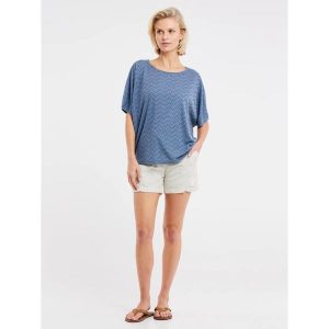 Koszulka damska Protest Prtjaba. Niebieskie bluzki Protest, bez wzorów, sportowe, bez kołnierzyka, bez ramiączek. Za 206,50 zł.