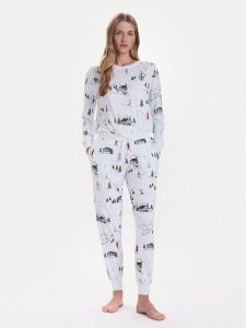 Kate Spade Piżama KSI92765F Błękitny Regular Fit. Niebieskie piżamy Kate Spade, bez wzorów, z syntetyku, bez ramiączek. Za 469,99 zł.