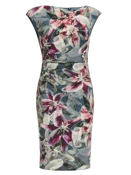 SWING Sukienka ze wzorem rozmiar: 42. Sukienki Swing, bez wzorów, bez kołnierzyka, bez ramiączek, midi. Za 274,95 zł.