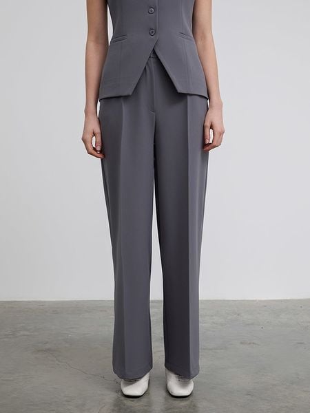 BGN Spodnie w kolorze antracytowym rozmiar: 40. Czarne spodnie z wysokim stanem BGN, bez wzorów, z materiału, z podwyższonym stanem. Za 162,87 zł.