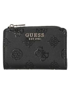 Guess Portfel "Cresidia" w kolorze czarnym - 12 x 8 x 2,5 cm rozmiar: onesize. Czarne portfele Guess, z aplikacjami, z materiału. Za 173,99 zł.