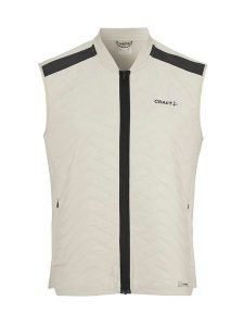 Craft Kamizelka "ADV Subz" w kolorze kremowym do biegania rozmiar: M. Brązowe kamizelki Craft, m, bez wzorów, z materiału, bez kołnierzyka, bez ramiączek, bez kaptura. Za 157,35 zł.