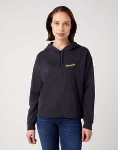WRANGLER REGULAR HOODIE DAMSKA BLUZA Z KAPTUREM FADED BLACK 112343673 W627018280. Czarne bluzy Wrangler, xl, bez wzorów, z kapturem. Za 139,99 zł.