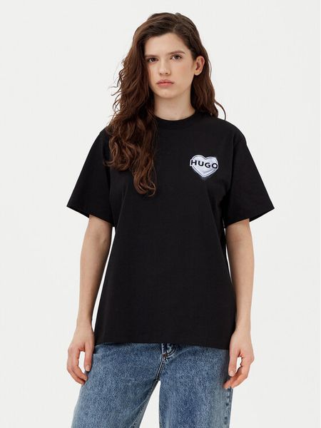 HUGO T-Shirt Vintage 50534545 Czarny Boxy Fit. Czarne t-shirty Hugo, m, bez wzorów, z bawełny, bez kołnierzyka, bez ramiączek. Za 179,99 zł.