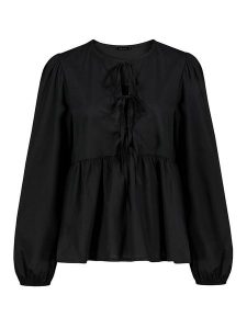 Sublevel Bluzka w kolorze czarnym rozmiar: S. Czarne bluzki Sublevel, s, bez wzorów, bez kołnierzyka, bez ramiączek. Za 43,68 zł.