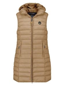 Geographical Norway Kamizelka pikowana "Vatikamap" w kolorze szarobrązowym rozmiar: XL. Brązowe kamizelki Geographical Norway, xl, bez wzorów, bez kołnierzyka, bez ramiączek, bez kaptura. Za 179,64 zł.