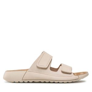 Klapki ECCO. Brązowe klapki ecco, bez wzorów, bez obcasa. Za 499,99 zł.