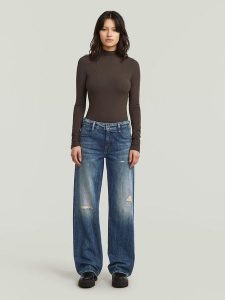 G-Star Dżinsy - Loose fit - w kolorze niebieskim rozmiar: W29/L32. Niebieskie jeansy G-Star, z aplikacjami, ze skóry, z podwyższonym stanem. Za 234,95 zł.