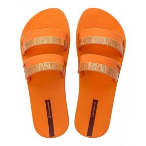 Klapki Ipanema Mesh Slide Fem Damskie. Brązowe klapki Ipanema, bez wzorów, z materiału, bez obcasa. Za 172,99 zł.